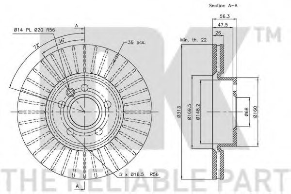 NK 204783 Brake Disc